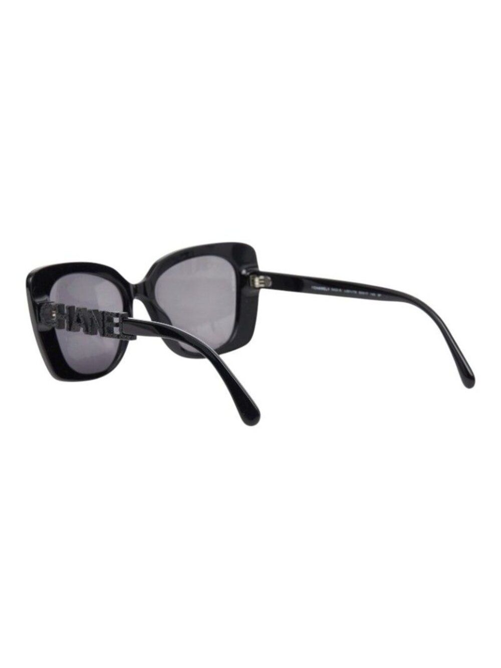★SOLD★ Chanel Logo CC Polarized Sunglasses Black Acetate 1- Eyewear - Picture 2 of 6